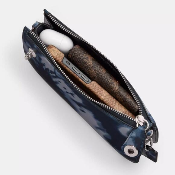 Coach Penn Shoulder Bag Midnight Navy Tie Dye Print NWT No callouts Retail $275 - Picture 7 of 10